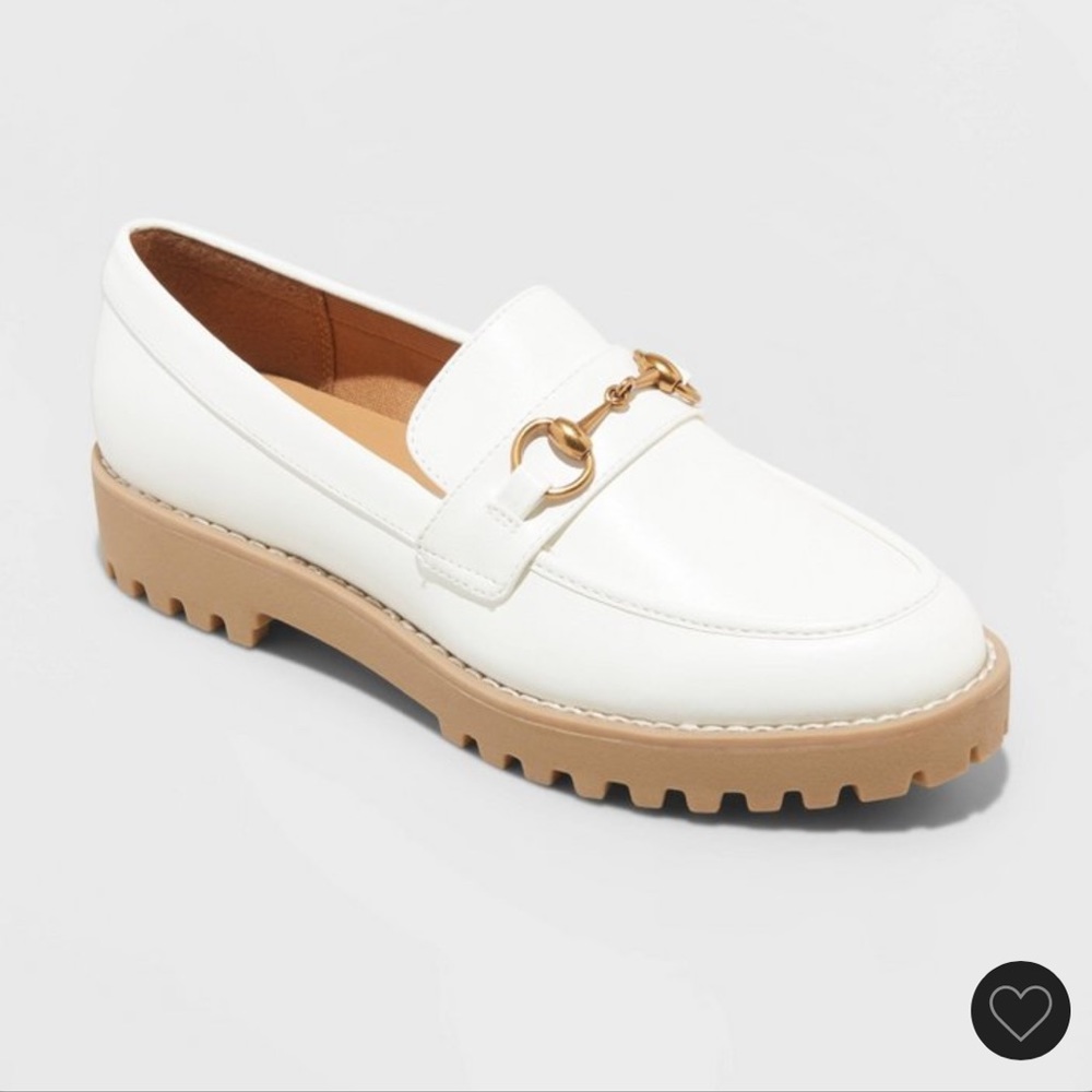White Loafers Size 7
